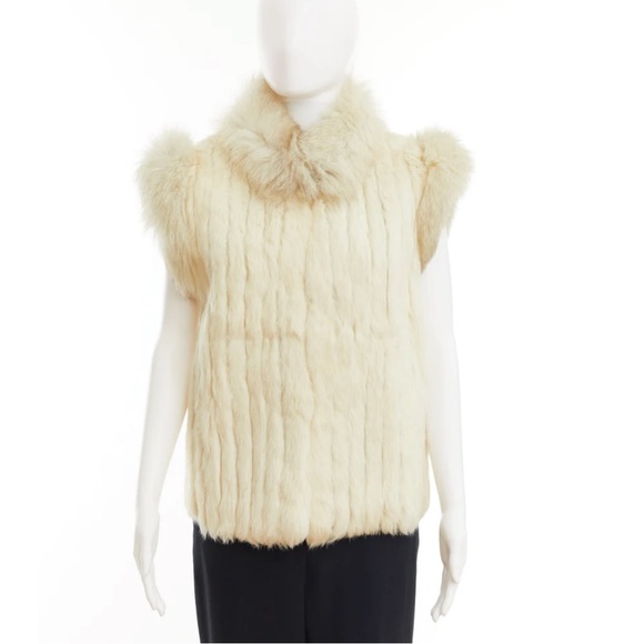 70’s rabbit fur vest / M/L - Picture 4 of 10